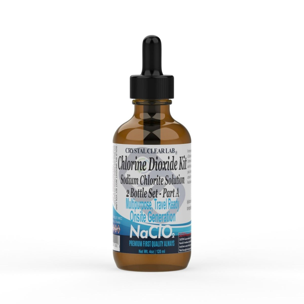 2oz | Chlorine Dioxide Kit 2 Part Citric Acid & Sodium Solution 1:1 Classic Set