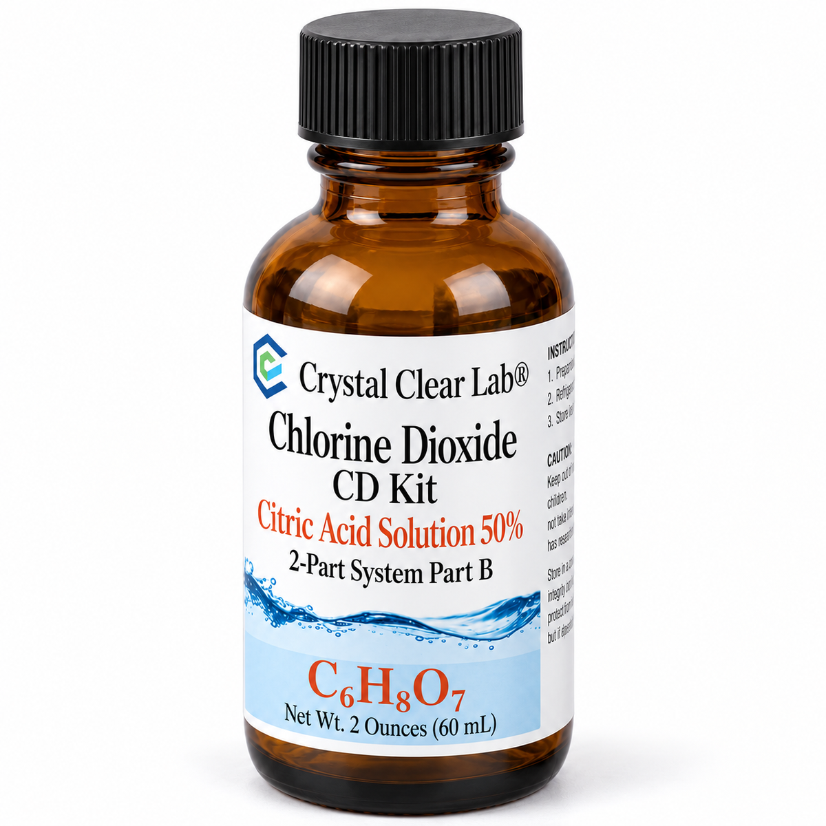 Individual Liquid Components — Citric Acid Solution 50% / 2 oz / Amber Glass