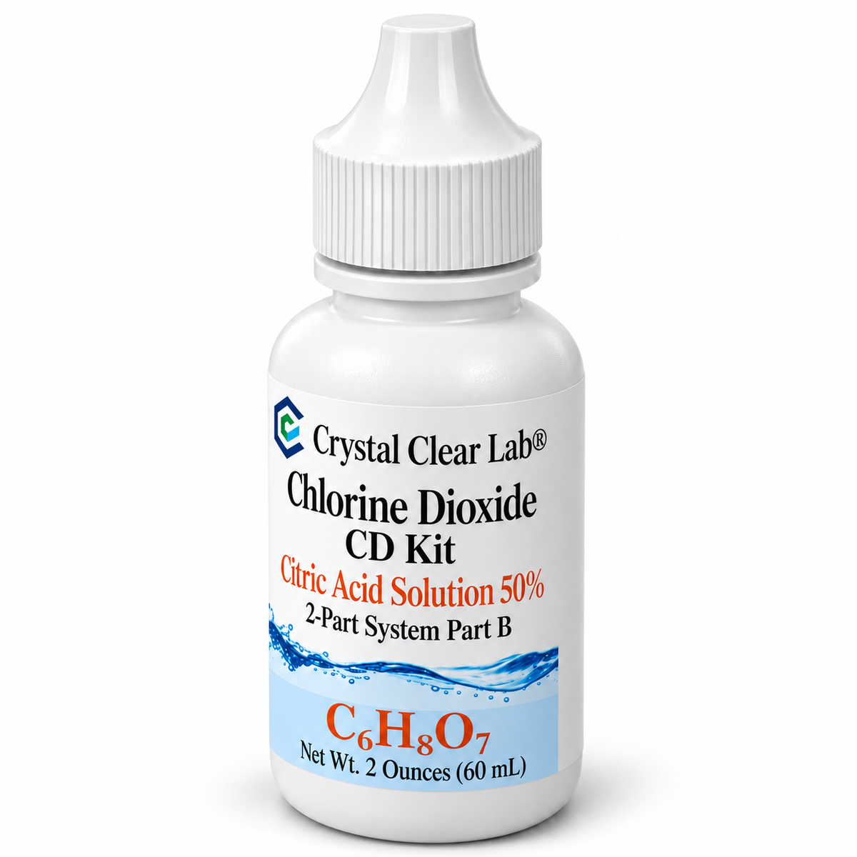 Individual Liquid Components — Citric Acid Solution 50% / 2 oz / HDPE Plastic