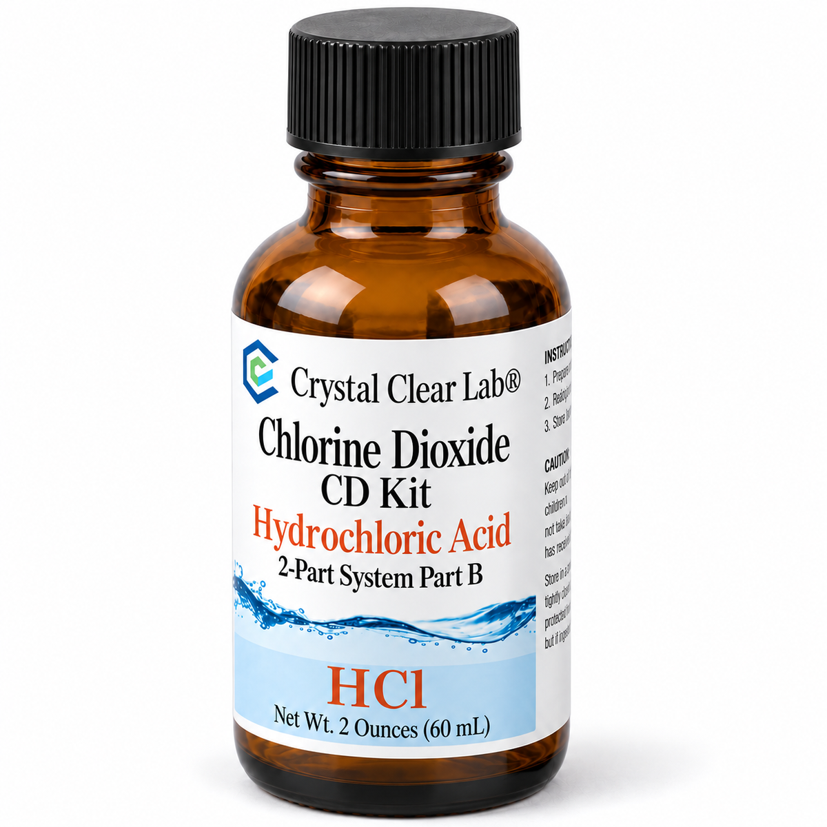 Individual Liquid Components — Hydrochloric Acid Solution / 2 oz / Amber Glass
