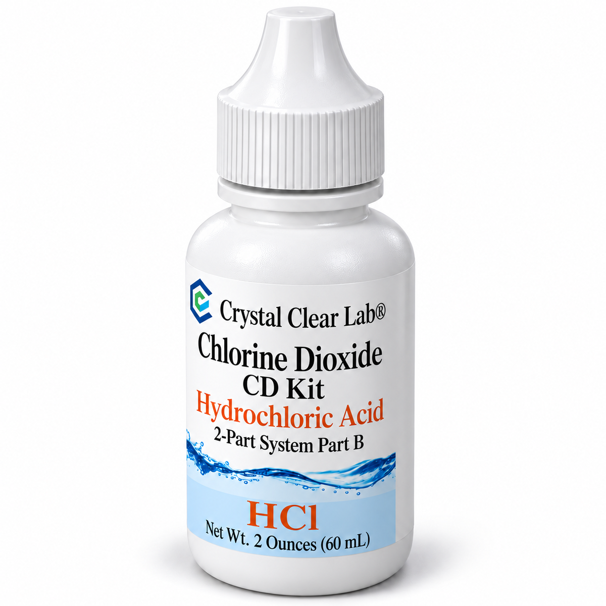 Individual Liquid Components — Hydrochloric Acid Solution / 2 oz / HDPE Plastic