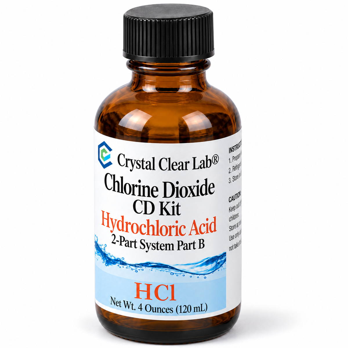 Individual Liquid Components — Hydrochloric Acid Solution / 4 oz / Amber Glass