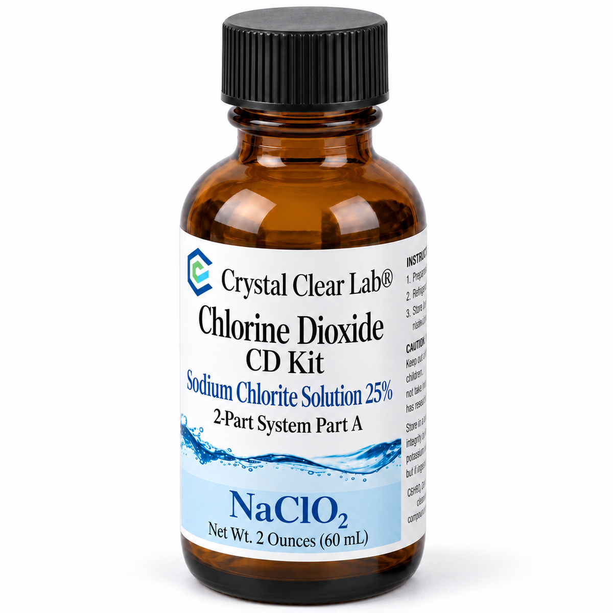 Individual Liquid Components — Sodium Chlorite Solution / 2 oz / Amber Glass