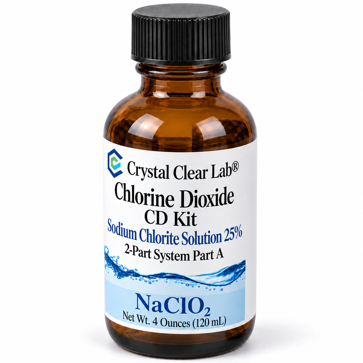Individual Liquid Components — Sodium Chlorite Solution / 4 oz / Amber Glass