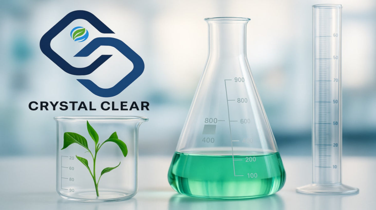 Crystal Clear Lab — temporary brand image; not a representation of selected package size